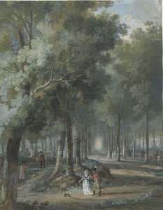 Spaziergänger in einem Park