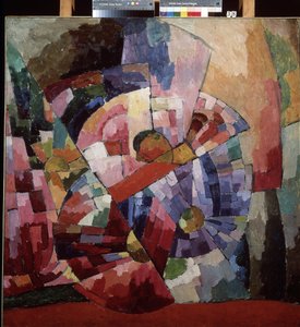 Astern. Stillleben im kubistischen Stil. Gemälde von Aristarkh Wassiljewitsch Lentulow (1882-1943)