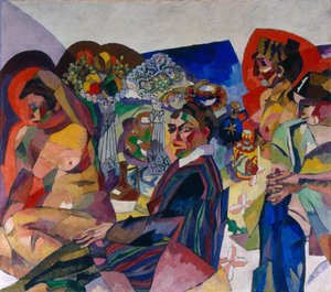 Gesellschaft am Tisch, 1916