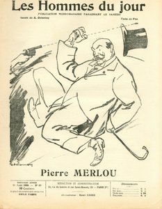 Cover von „Les Hommes du jour“, satirisch in Schwarz-Weiß