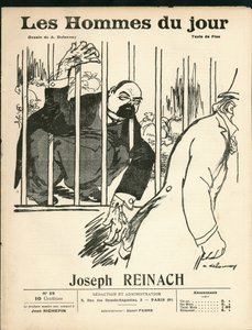 Titelblatt von „The Men of the Day“, ca. 1905 - Illustration von Aristide Delannoy (1874-1911): Antisemitismus, Silber - Reinach Joseph (1856-1921), Affe von Aristide Delannoy