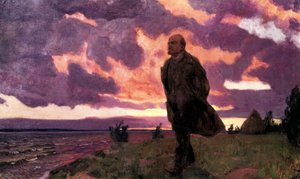 Lenin in Razliv, Gemälde von Arkady Alexandrovich Rylov