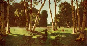 Ein Birkenwald von Arkhip Ivanovich Kuindzhi