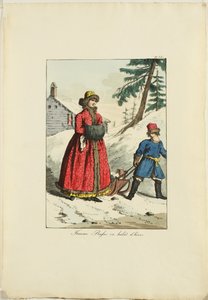 Russische Winterkleidung aus Moeurs et Costumes des Russes, 1817