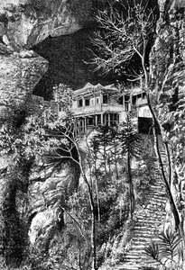 Buddhistisches Kloster, Yuen-Fu am Min, südlich von Fuchu-Fu, ca. 1890