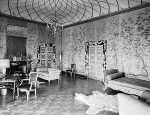 Ein großer Raum in der Villa Madama, Rom