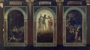 Fertur lux in tenebras (Entwurf für das Schlesische Museum der bildenden Künste in Breslau) von Arnold Böcklin