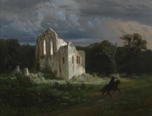 Mondscheinlandschaft mit Ruine