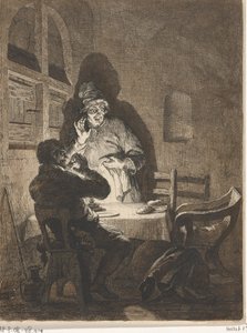 Das Mahl in Emmaus von Arnold Houbraken