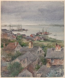 Häuser am Ufer in Nantucket