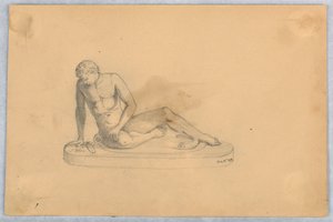 Studie einer Statue oder eines Gusses