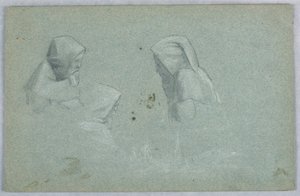Drei Studien eines Mannes in einem Habit von Arnold William Brunner