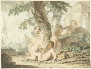 Spielende nackte Jungen von Arnout Rentinck