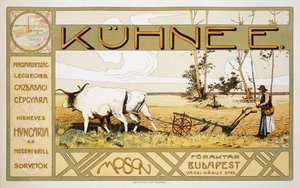 Reproduktion eines Posters zur Werbung für Kuhnee Agricultural Manufacturers, 1899
