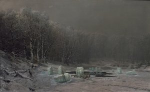 Winter. Eisspalten