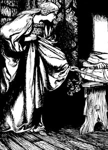 Morgan le Fay stiehlt Arthurs Schwert