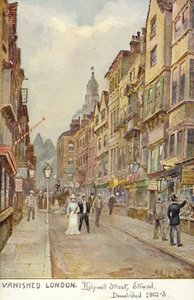 Verschwundenes London - Hollywell Street, Strand, abgerissen 1902-3