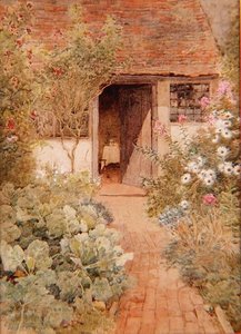 Kohl in einem Bauerngarten von Arthur Claude Strachan