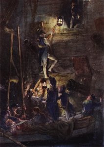 Nelson geht an Bord der Theseus, um sich den Arm amputieren zu lassen von Arthur David McCormick