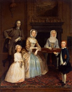 Herr und Frau Richard Bull und Familie, 1730-80 von Arthur Devis