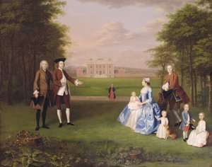 Robert Gwillym von Atherton und seine Familie, ca. 1745-7