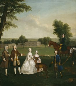 Thomas Lister und Familie im Gisburne Park, 1740-41 von Arthur Devis
