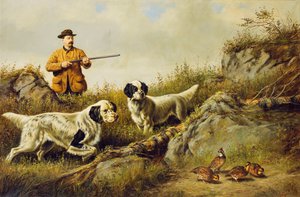 Amos F. Adams schießt über Gus Bondher und Sohn, Graf Bondher, 1887 von Arthur Fitzwilliam Tait