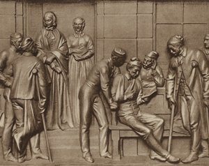 Florence Nightingale besucht Patienten, Hilfe im Woolwich Krankenhaus, London