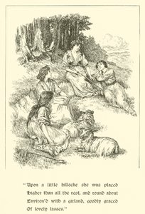 Sir Calidore, Ritter der Höflichkeit, Coridon und Pastorella (Gravur)
