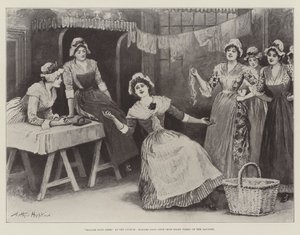 Madame Sans-Gene, im Lyceum, Madame Sans-Gene (Miss Ellen Terry) in ihrer Wäscherei