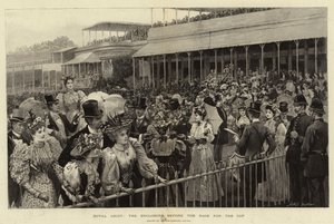 Royal Ascot, das Gehege vor dem Rennen um den Pokal