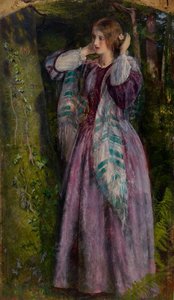 Amy, Studie für „The Long Engagement“, 1859 von Arthur Hughes