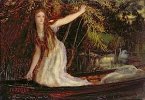 Die Dame von Shalott von Arthur Hughes