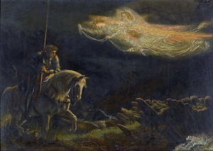 Sir Galahad. Die Suche nach dem Heiligen Gral von Arthur Hughes (1832-1915) von Arthur Hugues