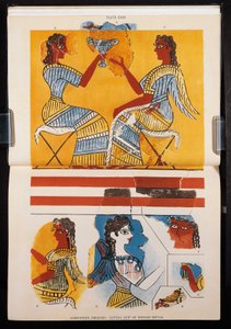 Reproduktion von Fresken von Sir Arthur John Evans, Der Palast von Minos in Knossos, Ausgabe 1921 von Arthur John Evans