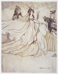 Aschenputtel im Ballkleid von Arthur Rackham