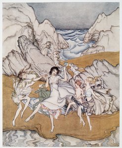 Kommt zu diesen gelben Sanden, Illustration aus William Shakespeares Der Sturm, veröffentlicht 1926 von Arthur Rackham