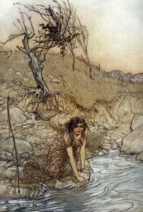 Hermia: Illustration von Arthur Rackham für Ein Sommernachtstraum von William Shakespeare von Arthur Rackham
