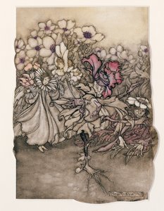 Illustration aus Peter Pan in Kensington Gardens von J.M. Barrie (1860-1937) 1906 von Arthur Rackham