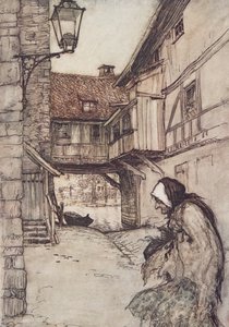 Es war einmal eine arme alte Frau, die in einem Dorf lebte, aus Die Märchen der Brüder Grimm, veröffentlicht 1909