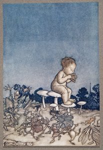 Peter Pan ist das Orchester der Feen, aus Peter Pan in Kensington Gardens von J. M. Barrie (1860 - 1937), veröffentlicht 1906 von Arthur Rackham