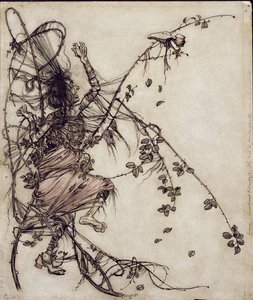 Liebster Roland, Illustration aus Die Brüder Grimm, übersetzt von Mrs. Edgar Lewis, veröffentlicht 1900 von Arthur Rackham
