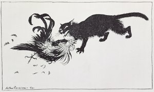 Die Katze und der Hahn, Illustration aus 
