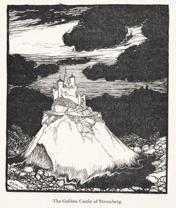 Das goldene Schloss von Stromberg, aus den Märchen der Brüder Grimm, veröffentlicht 1909 von Arthur Rackham