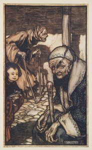Die Struldbrugs, aus Gullivers Reisen von Jonathon Swift, veröffentlicht 1909