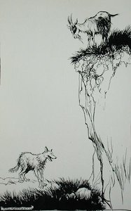 Der Wolf und die Ziege, Illustration aus 