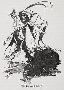 Die dreizehnte Fee aus Dornröschen von Arthur Rackham