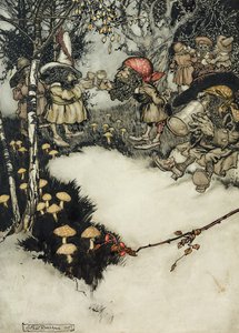 Sie tranken ihr Getränk in tiefem Schweigen, 1905 von Arthur Rackham