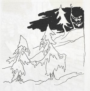 Zwei Baum-Männer, die sich die Hände schütteln