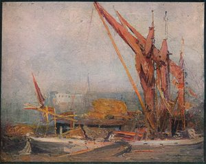 Heubarken auf der Themse, 1905